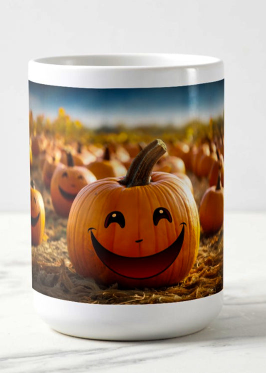 15oz Pumpkin Patch White Mug